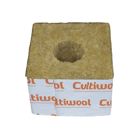 Cultiwool Media - Block 75 mm/3" Large Hole (480 Cubes per Box)