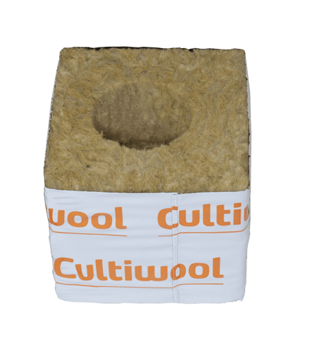 Cultiwool Media - Block 75 mm/3" Large Hole (480 Cubes per Box)